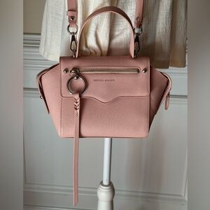 NWOT Rebecca Minkoff Pink Saffiano Leather Top Handle/Crossbody Bag